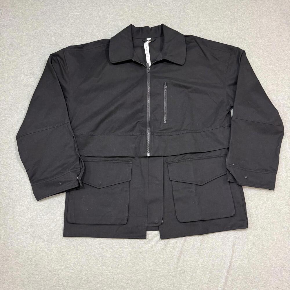 Lululemon Glyde 2-in-1 Adaptable Jacket Womens‎ Medium Black Cargo Utility 2023